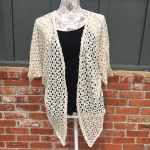 Poetry Crochet Cardigan - Cream